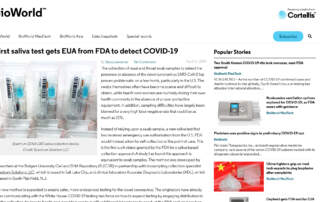 BIOWORLD-First saliva test gets EUA from FDA to detect COVID-19