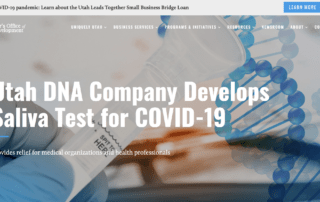 UTAH GOVERNORS OFFICE- Utah DNA Company Develops Saliva Test for COVID-19