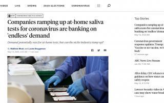 ABC NEWS-Saliva At Home Testing Approved-Spectrum Solutions