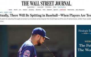 Wall Street Journal-Spitting is allowed in baseball
