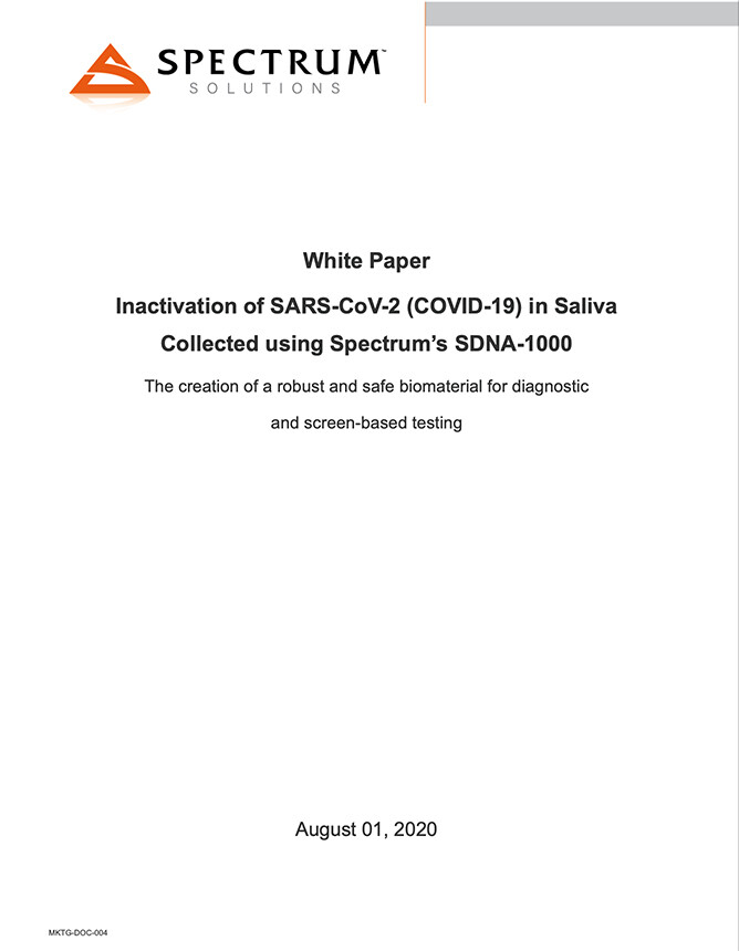 Spectrum Solutions-White Paper Virus Inactivation