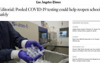 Los Angeles Times - Pooled COVID-19 Testng - Spectrum Solutions